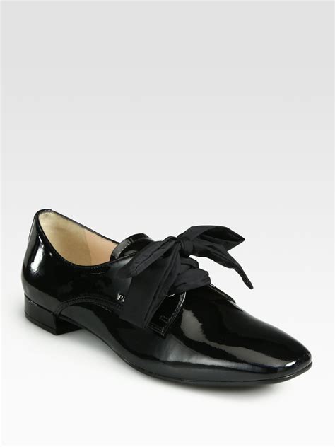 prada patent oxfords|Patent Leather Oxfords By Prada .